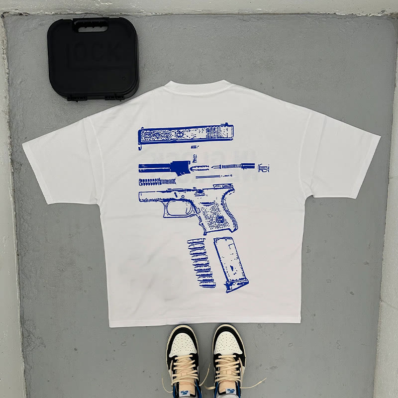 In Glock We Trust Print T-shirt 