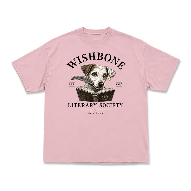 Wishbone Literary Society Vintage Dog Graphic T-Shirt - Pink - US16-18(2XL) - image 8