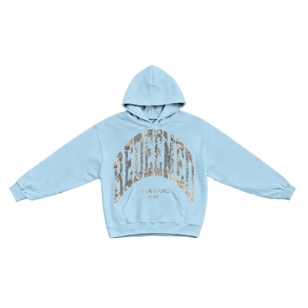Dead Leaves Camouflage Redeemed Galatians 2:20 Print Causal Hoodie - Blue - US16-18(2XL) - image 7
