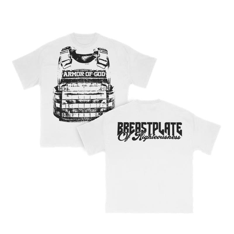 Unisex 100% Cotton Armor Of God Print T-shirt - image 3