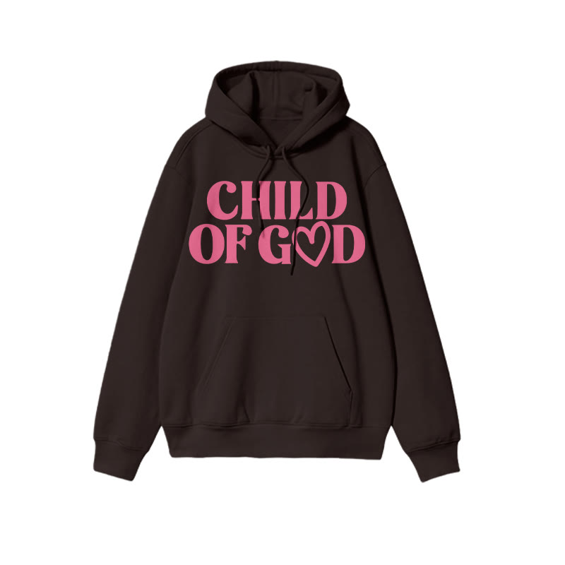 Child Of God Heart Valentine's Day Print Hoodie - Coffee - US16-18(2XL) - image 6