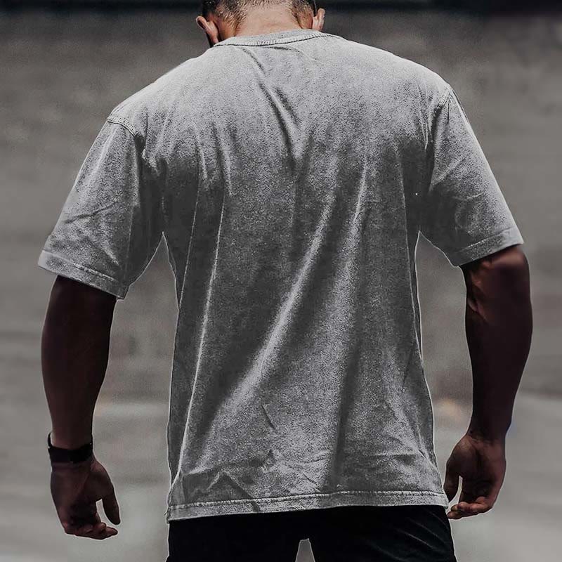 100% Cotton All I Want To Do Is Workout & Chill With My Dog Printed Washed T-shirt - image 2