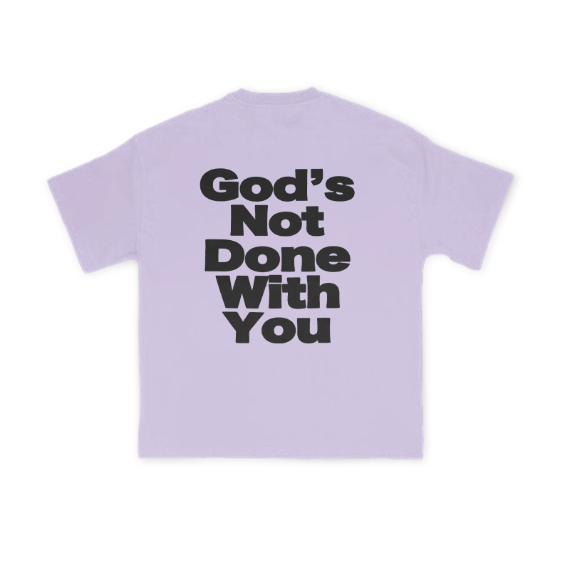 God's Not Done With You Print T-shirt - Purple - US16-18(2XL) - image 9