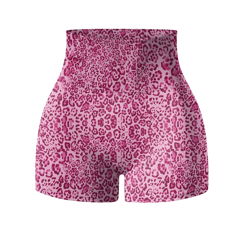 Wild Muse High Waisted Leopard Print Sculpting Yoga Shorts - image 7