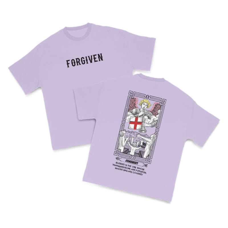 Tarot Judgement Forgiven Print T-shirt - Purple - US16-18(2XL) - image 11