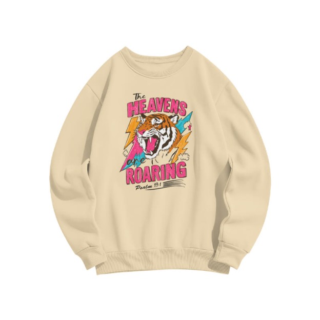 The Heavens Roaring Psalm 19:1 Print Sweatshirt - Apricot - US16-18(2XL) - image 4
