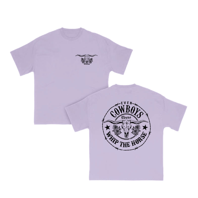 Unisex 100% Cotton Cowboy Western Style Print T-shirt