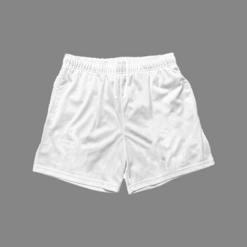 Men's Casual Solid Color Pocket Plain Mesh Shorts