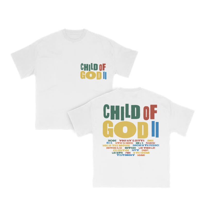 Child Of God Colorful Print T-shirt - White - US16-18(2XL) - image 3