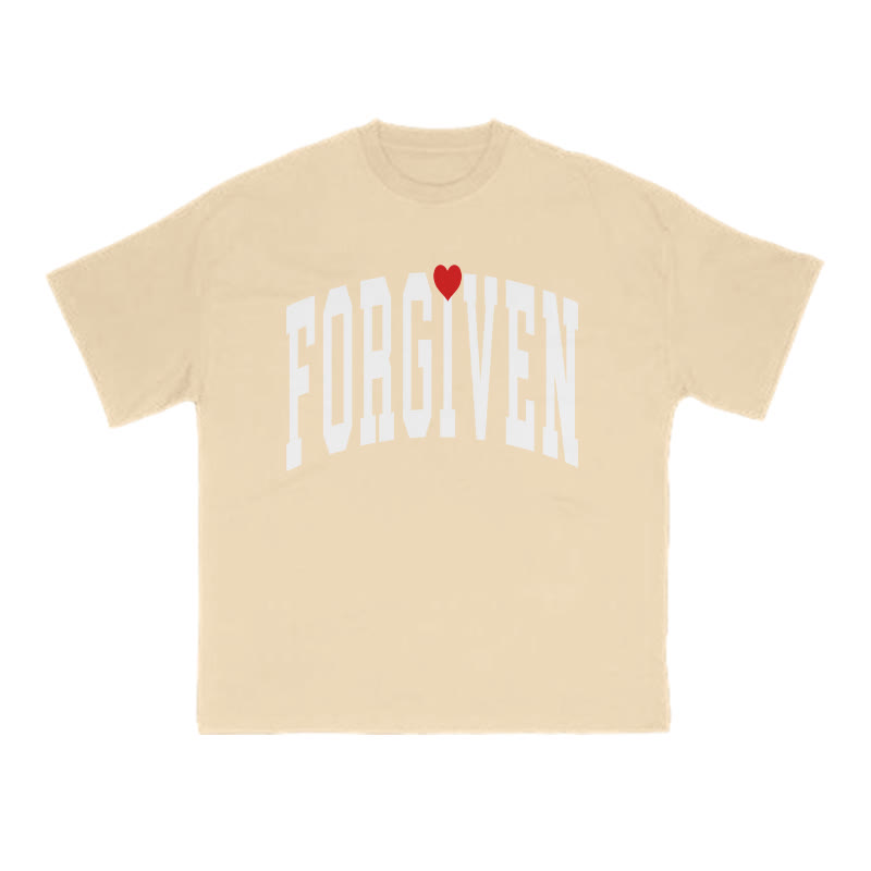 Forgiven Valentine's Day Print T-shirt - Apricot - US16-18(2XL) - image 7