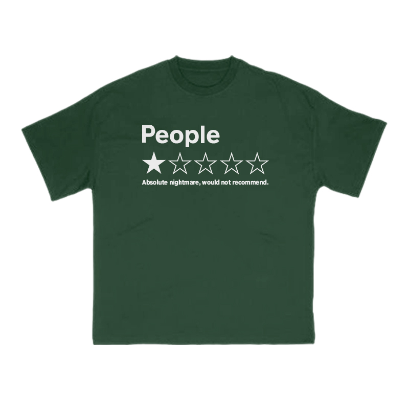 1-Star Bad Review People Meme Print T-shirt - Green - US16-18(2XL) - image 10