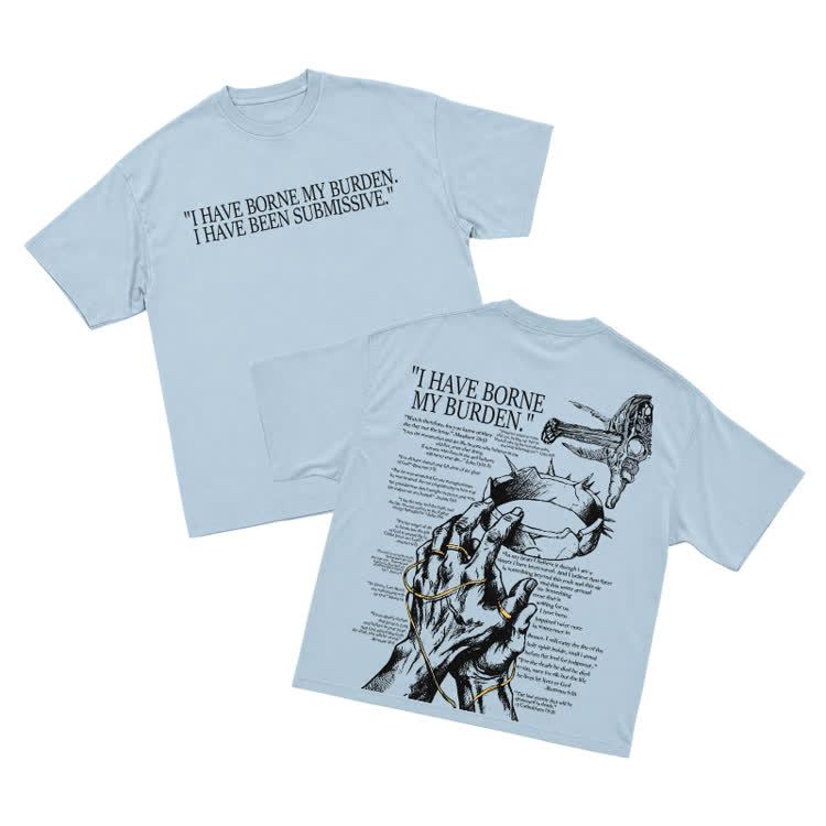 Monochrome Street Graphic Front Slogan Back Print Relaxed Fit T Shirt - Light Blue - US16-18(2XL) - image 8