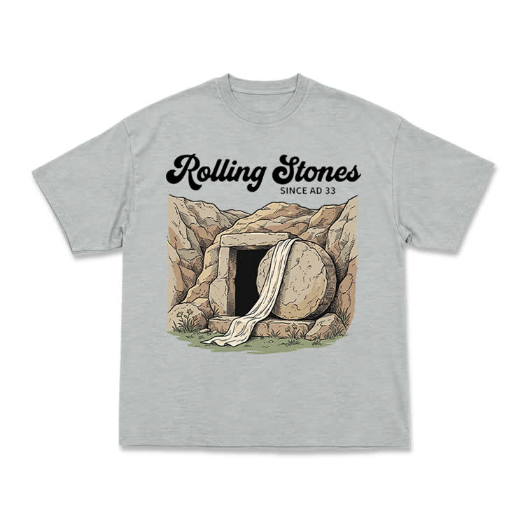 Vintage Rolling Stones Cave Graphic T-Shirt - Grey - US16-18(2XL) - image 4