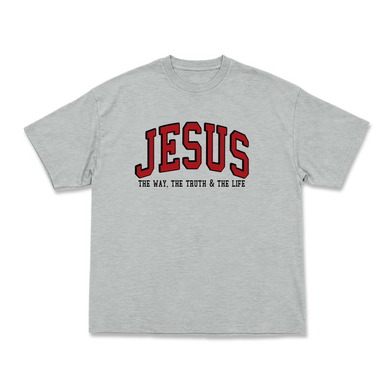 Jesus The Way The Truth & The Life Print T-Shirt - Grey - US16-18(2XL) - image 10