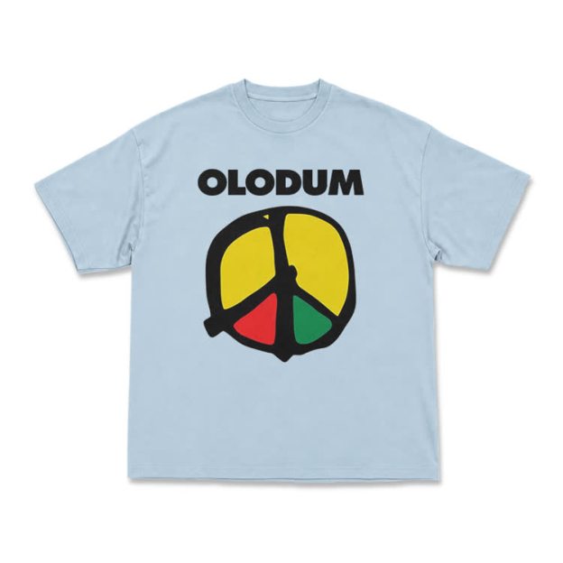 OLODUM Peace Graphic Relaxed Crew Neck T Shirt - Light Blue - US16-18(2XL) - image 8