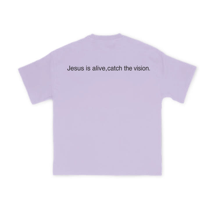 Jesus Is Alive, Catch The Vision Print T-shirt - Purple - US16-18(2XL) - image 12