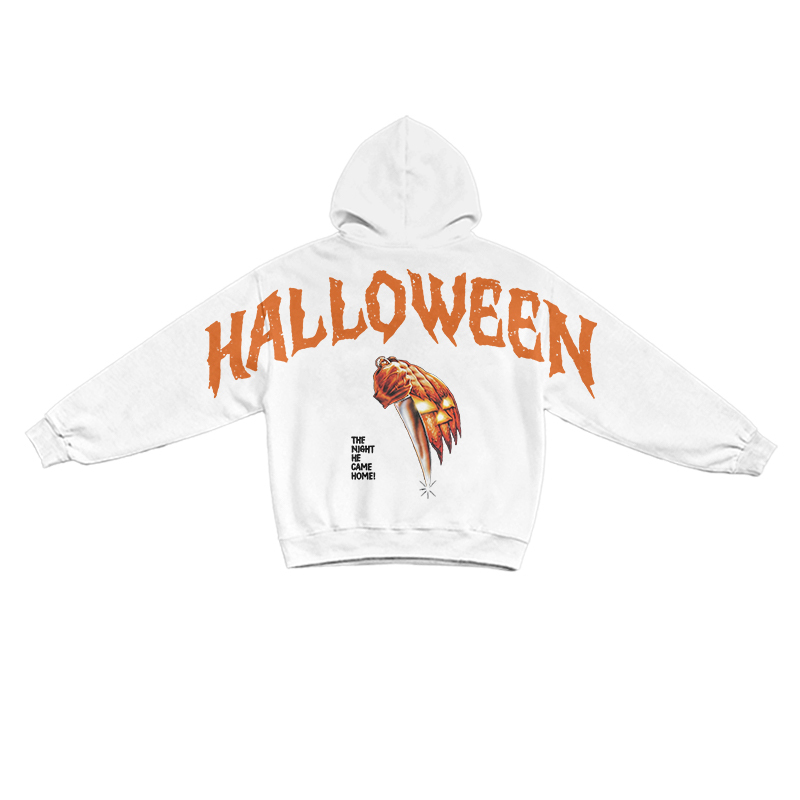 Gothic Horror Halloween Poster Graphic Hoodie - White - US16-18(2XL) - image 7