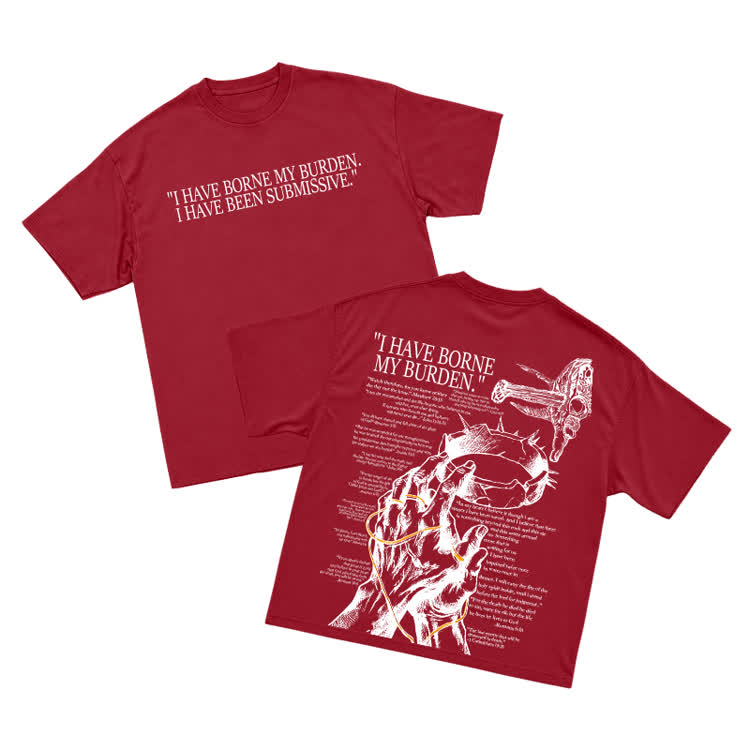 Monochrome Street Graphic Front Slogan Back Print Relaxed Fit T Shirt - Red - US16-18(2XL) - image 13