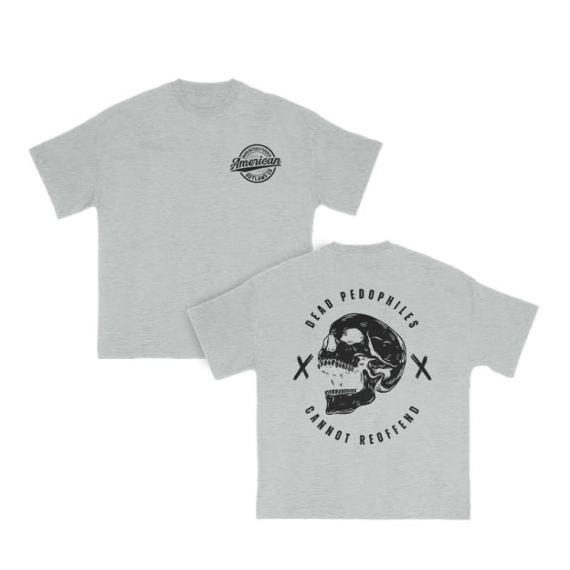 Dead Pedophiles Cannot Re-offend Streetwear Print T-shirt - Grey - US16-18(2XL) - image 4