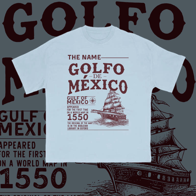 Unisex 100% Cotton Gulf Of Mexico Print T-shirt