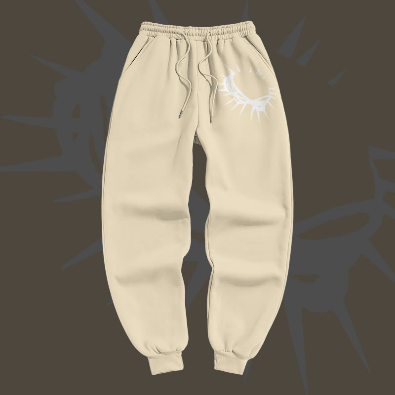 Unisex Reflective Crown Of Thorns Print Pants