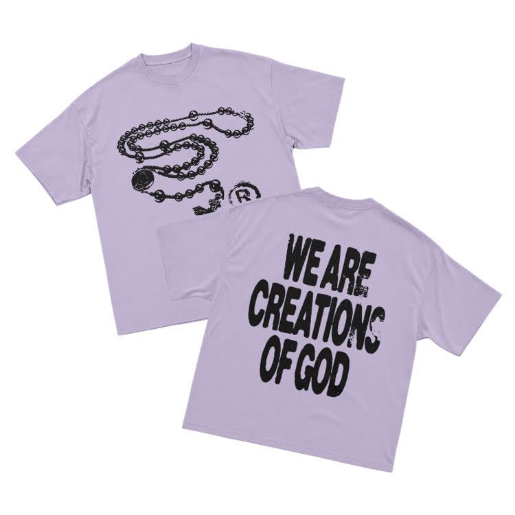 Street Faith WE ARE CREATIONS OF GOD Graphic T Shirt - Purple - US16-18(2XL) - image 9