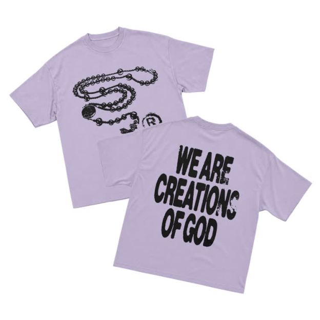 Street Faith WE ARE CREATIONS OF GOD Graphic T Shirt - Purple - US16-18(2XL) - image 9