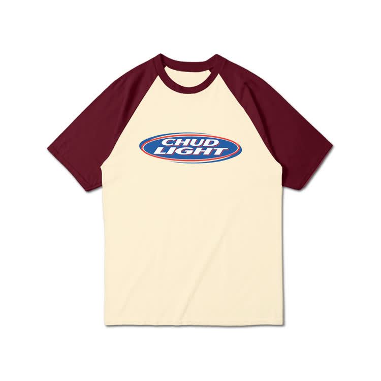 Retro Oval Badge Graphic Print Raglan Sleeve T-Shirt - Wine - 3XL - image 7