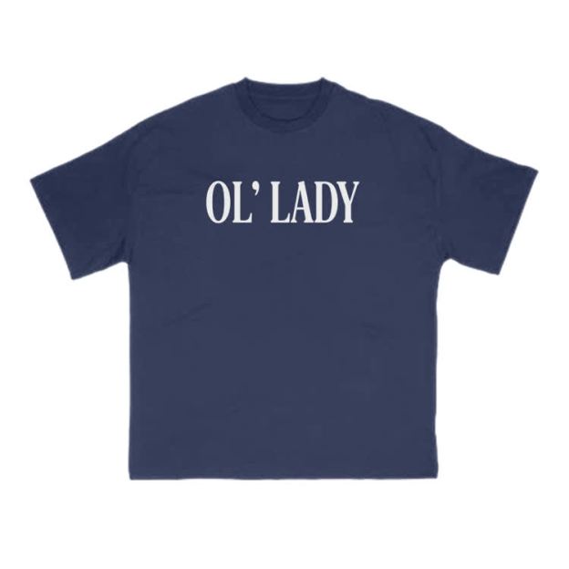 Ol' Lady Print T-shirt - Navy Blue - US16-18(2XL) - image 12