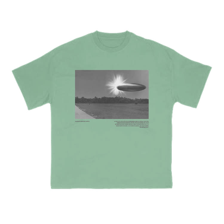 Vintage Sci Fi Photo Graphic T-Shirt - Light Green - US16-18(2XL) - image 13