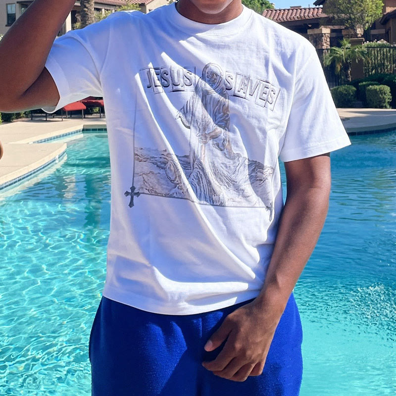 Unisex 100% Cotton Jesus Saves Print T-shirt