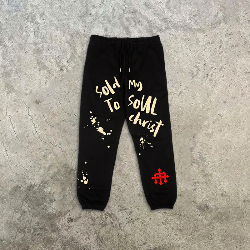 Sold My Soul To Christ Print Men's Pants