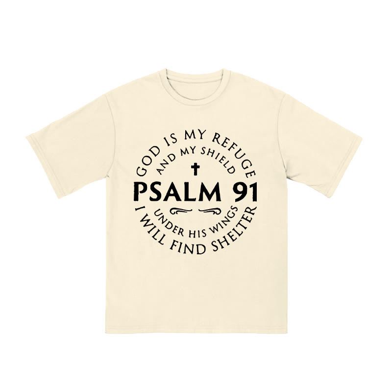 Unisex 100% Cotton Psalm 91 Print T-shirt