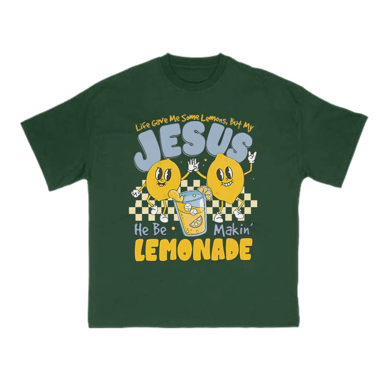 Unisex Life Gave Me Some Lemons Print T-shirt - Dark Green - US16-18(2XL) - image 9