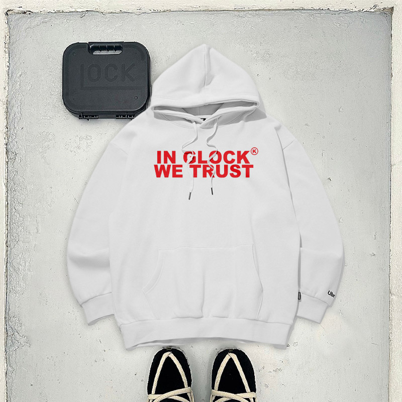 In Glock We Trust Print Hoodie