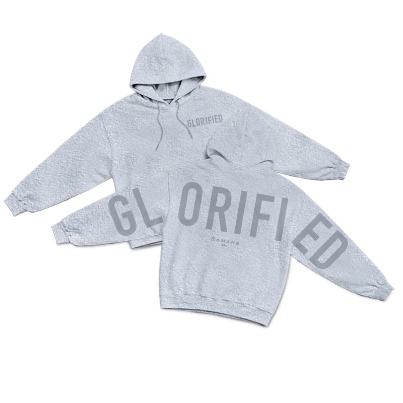 Glorified Romans 8:30 Print Hoodie - Grey - US16-18(2XL) - image 17
