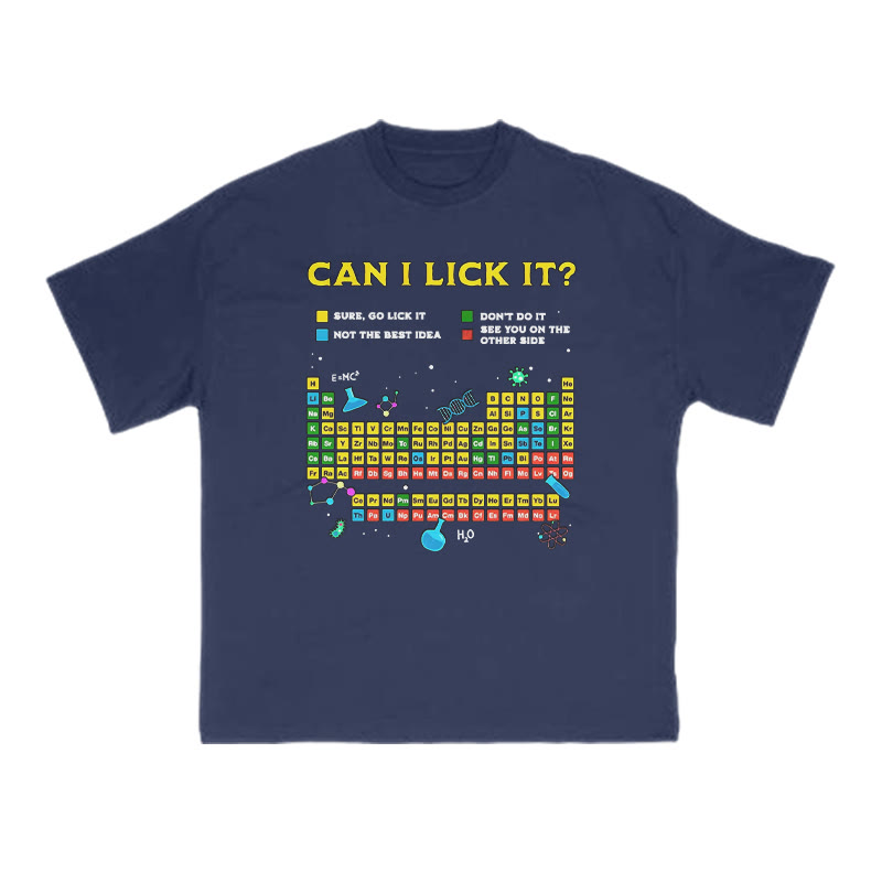 Can I Lick It Print T-shirt - Navy Blue - US16-18(2XL) - image 13