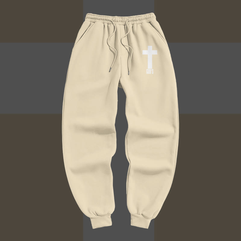 3M Reflective 100% Cotton Blessed Cross Print Pants - Apricot - 2XL - image 3