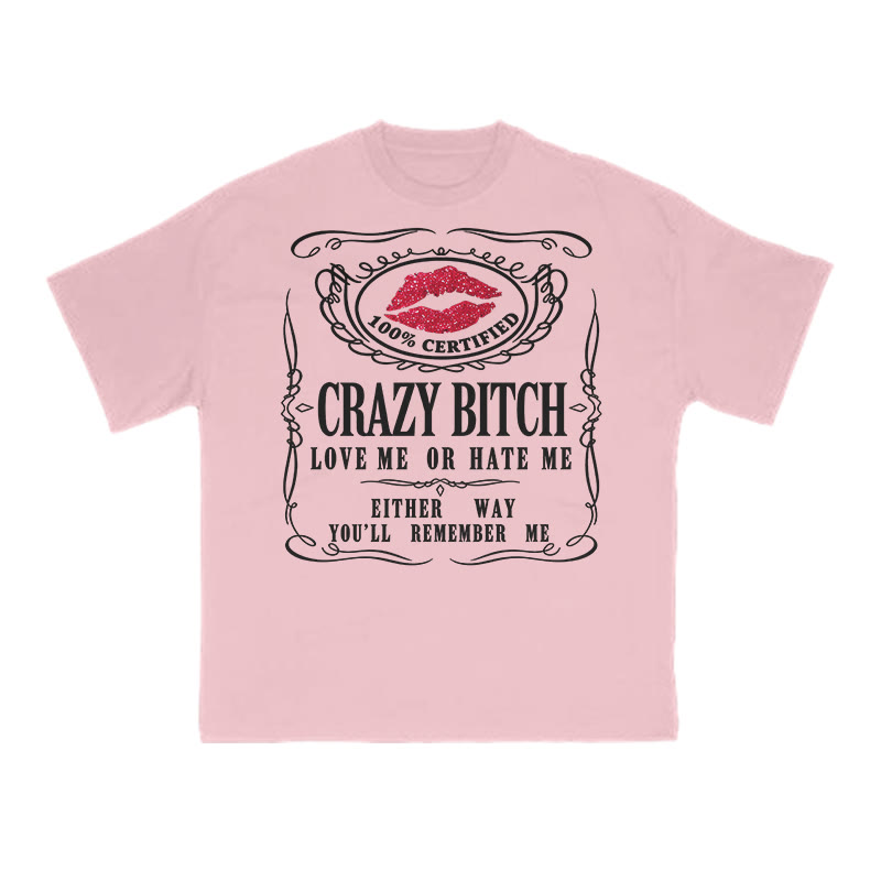 Love Me Or Hate Me Either Way You'll Remember Me Print T-shirt - Pink - US16-18(2XL) - image 13