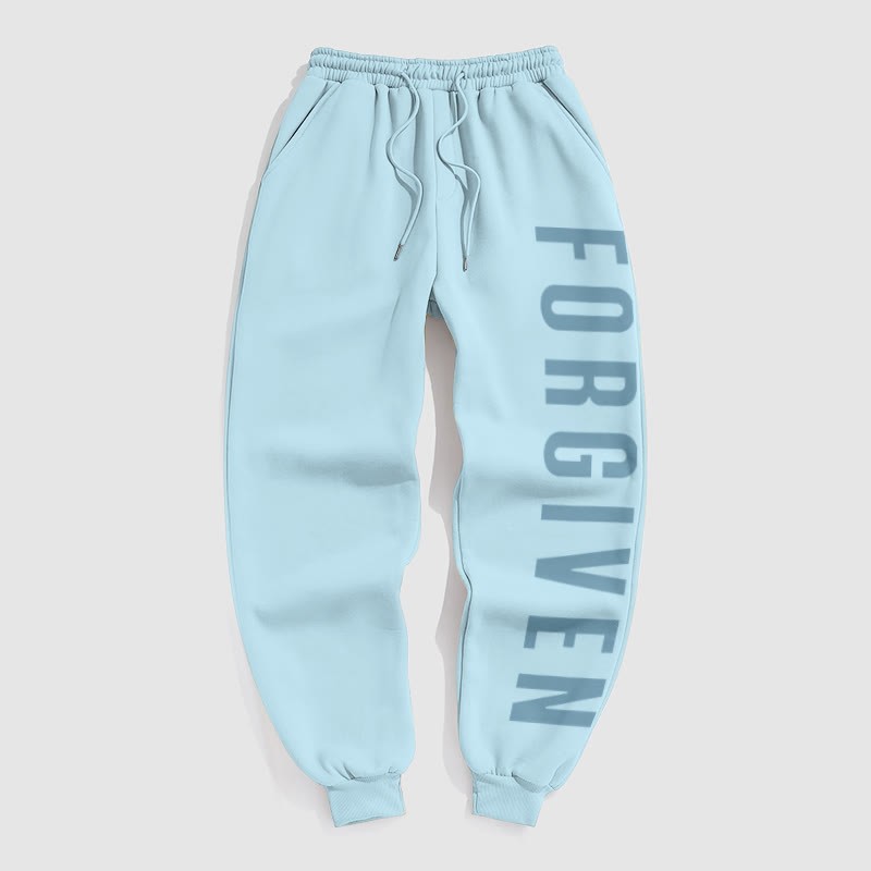 Unisex Forgiven Psalm 32:1 Print Pants - Light Blue - US16-18(2XL) - image 4