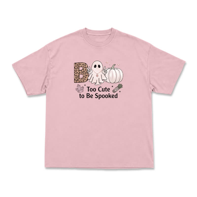 Relaxed Fit Halloween Ghost Pumpkin Illustration T-Shirt - Pink - US16-18(2XL) - image 7