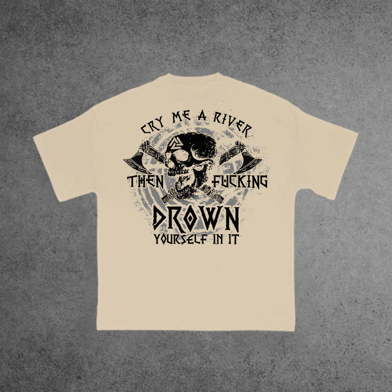 Gym 100% Cotton Cry Me A River Then Fucking Drown Yourfelf In It Print T-shirt - Apricot - US16-18(2XL) - image 8