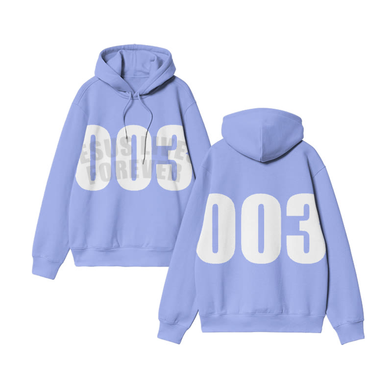 Unisex Jesus Lives Forever 003 Print Hoodie - Light Purple - US44-46(8XL) - image 7