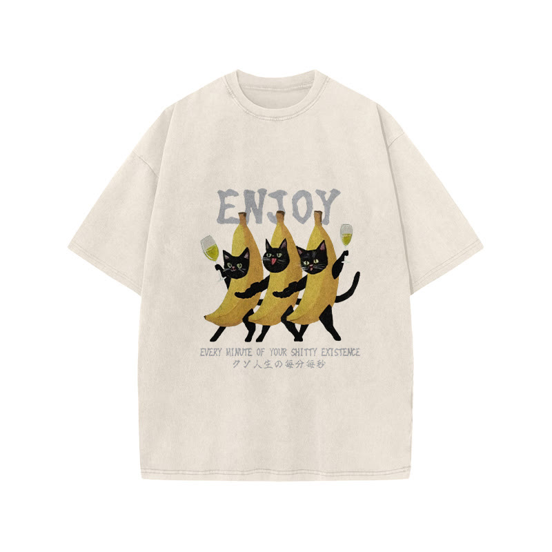 Unisex 100% Cotton Every Minute Of Your Life Sucks Print Acid Washed T-shirt