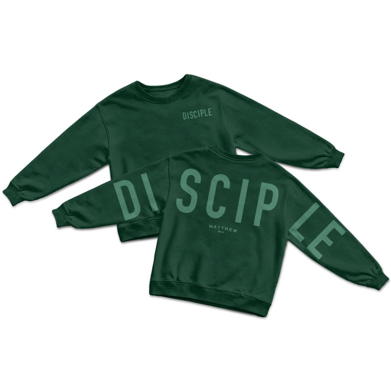 Disciple Matthew 28:19 Print Sweatshirt - Dark Green - US16-18(2XL) - image 8