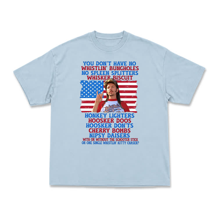 Vintage Patriotic Graphic T-Shirt - Light Blue - US16-18(2XL) - image 9