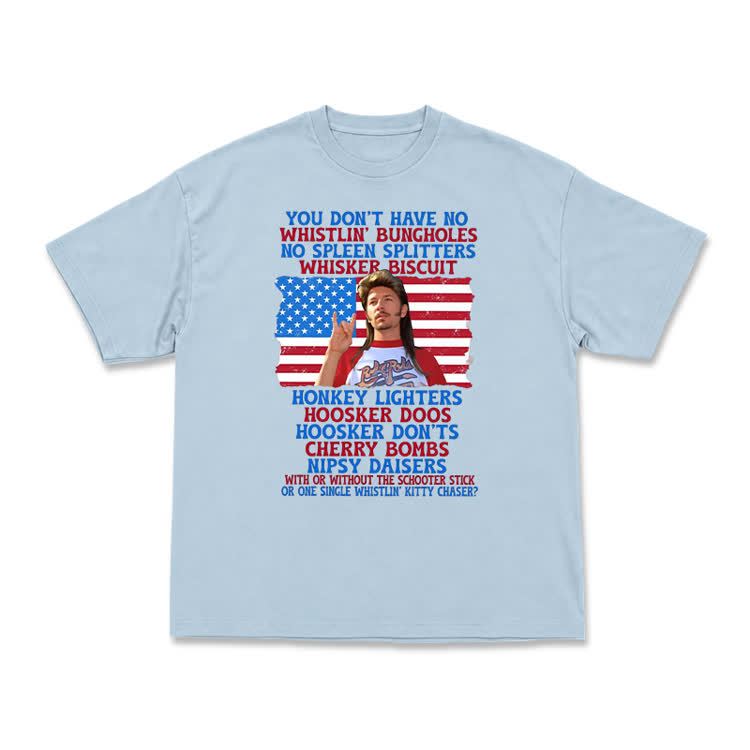 Vintage Patriotic Graphic T-Shirt - Light Blue - US16-18(2XL) - image 9