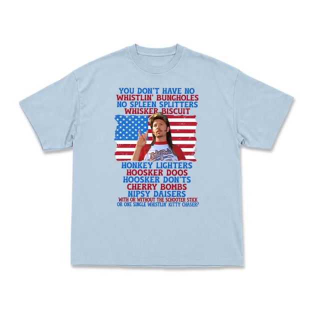 Vintage Patriotic Graphic T-Shirt - Light Blue - US16-18(2XL) - image 9