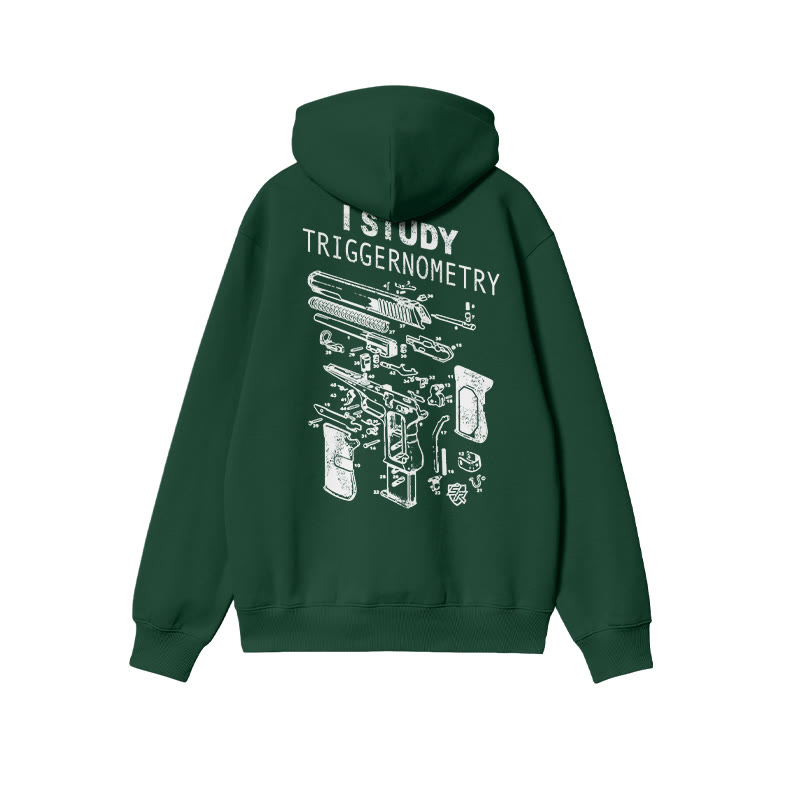 I Study Triggernometry Blueprint Print Hoodie - Dark Green - US16-18(2XL) - image 8