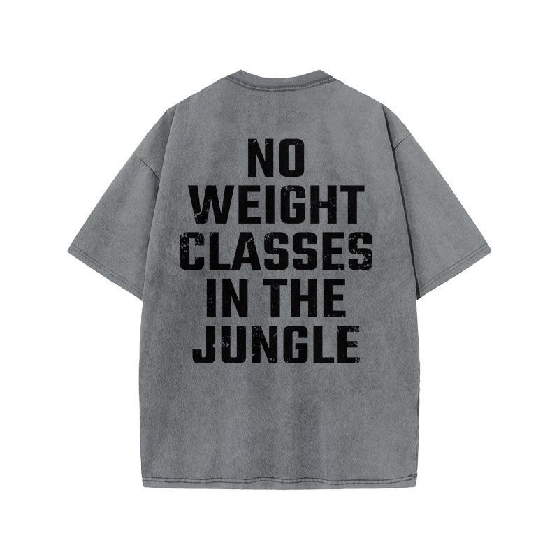 100% Cotton No Weight Classes In The Jungle Gym Print Acid Washed T-shirt - Grey - US20-22(3XL) - image 4